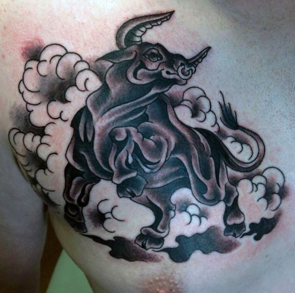Pequeños diseños de tatuajes de toros simples (86)