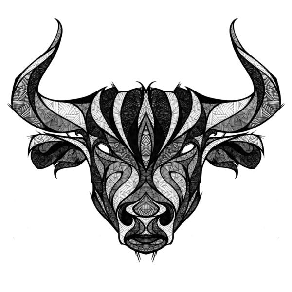 Pequeños diseños de tatuajes de toros simples (84)