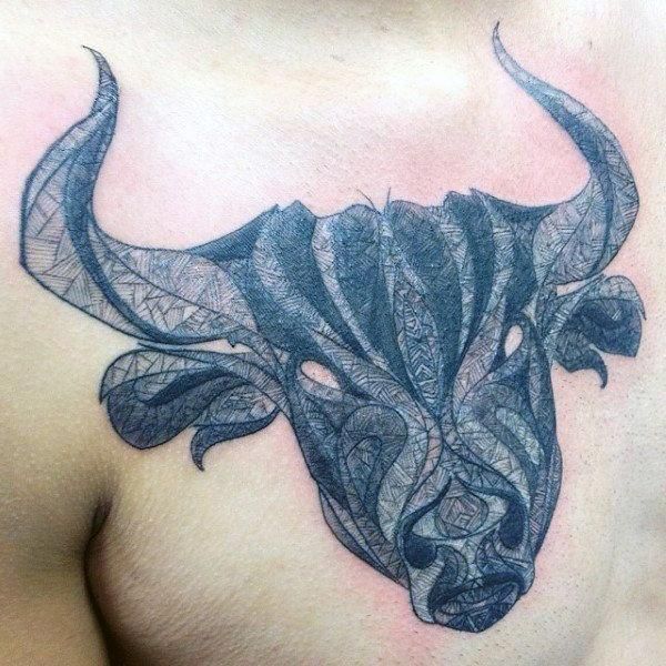 Pequeños diseños de tatuajes de toros simples (100)