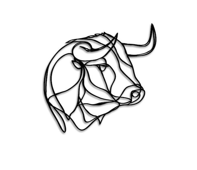 Pequeños diseños de tatuajes de toros simples (116)