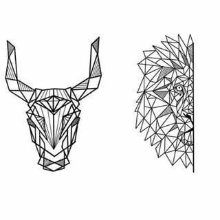 Pequeños diseños de tatuajes de toros simples (194)