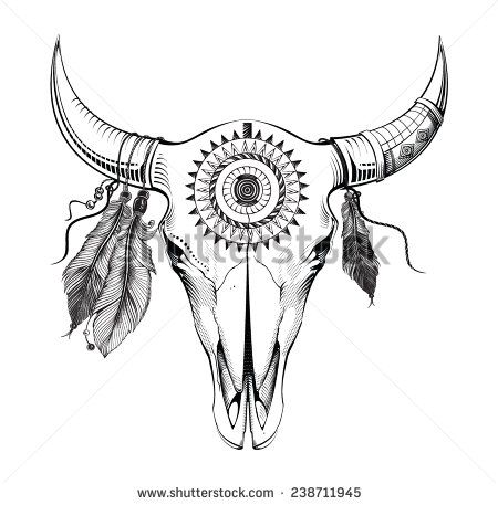 Pequeños diseños de tatuajes de toros simples (202)