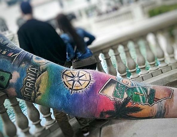 Tatuajes De Colores De California