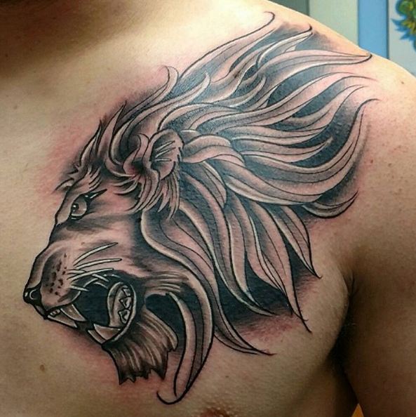 Tatuajes De León En El Pecho