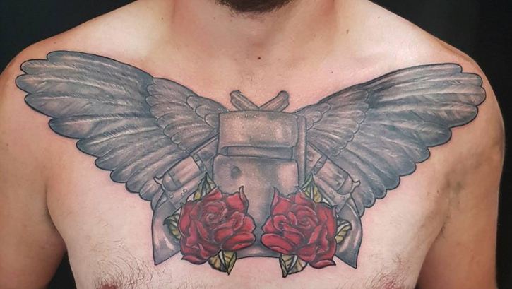 Tatuajes De Alas De Angel En El Pecho