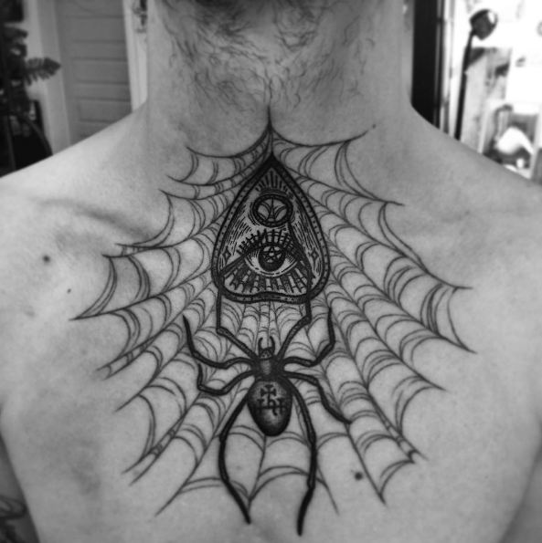 Tatuajes En El Pecho De Araña