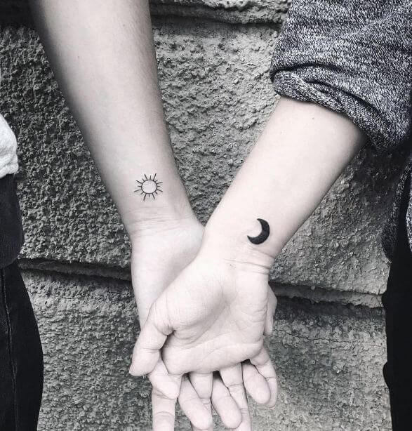 Tatuajes De Sol Y Luna Simples