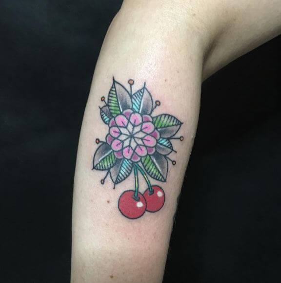 Tatuajes Femeninos De Cereza