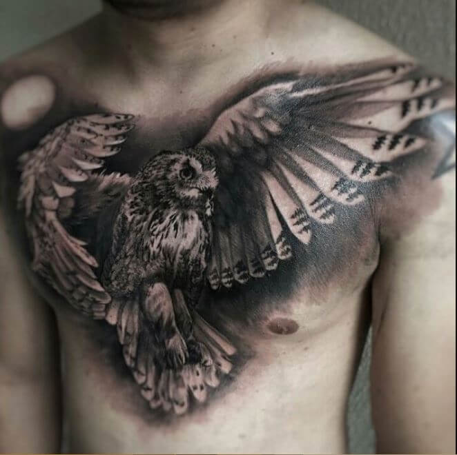 Tatuajes De Búho Volador