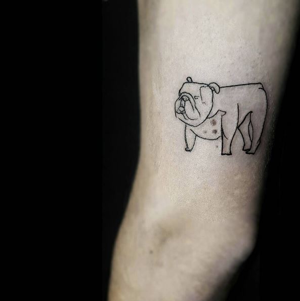 Diseños e ideas de tatuajes de micro bulldog