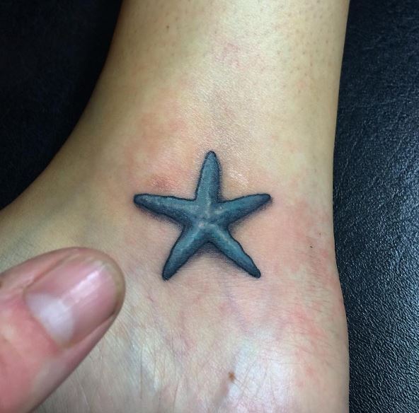 Diseño e ideas de tatuajes de micro estrellas de mar