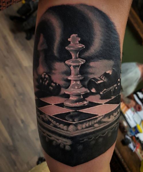 Diseño de tatuajes de ajedrez en Pinterest