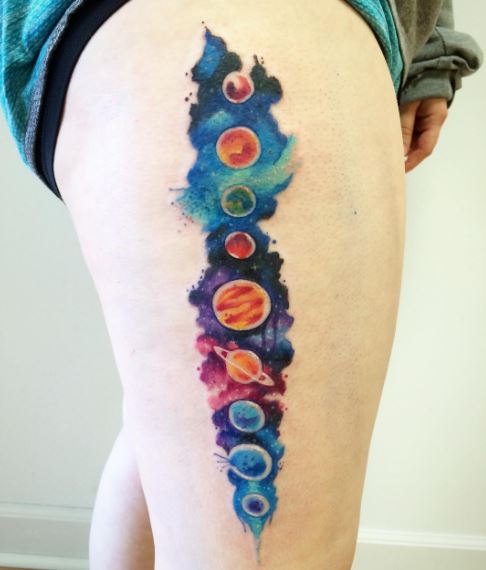 Diseño e ideas de tatuajes de planetas del sistema solar