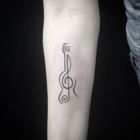 Tatuaje de música en el brazo 30