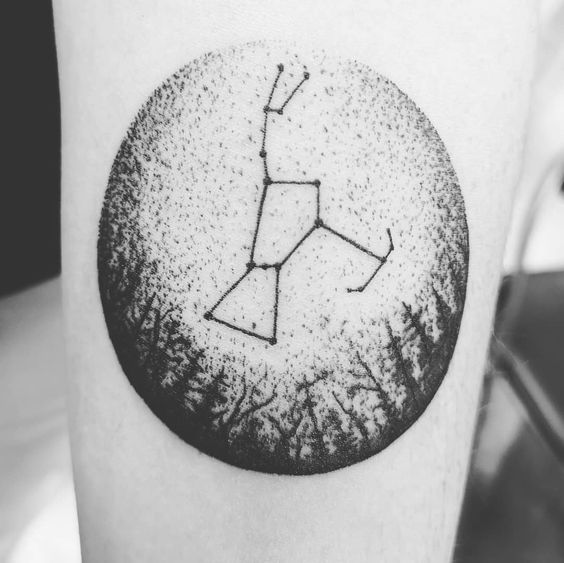 Orion Constellation Hunter Belt Nebula Diseños de tatuajes Ideas (10)