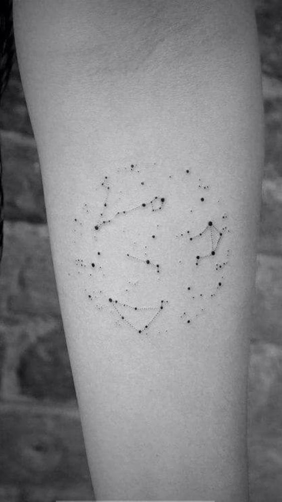 Orion Constellation Hunter Belt Nebula Diseños de tatuajes Ideas (17)