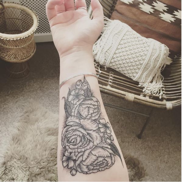 Diseño de tatuajes florales para hombres