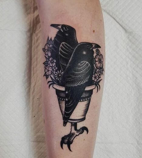 Diseños De Tatuajes De Cuervo