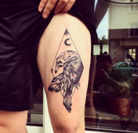 Tatuajes De Cuervo Con Luna