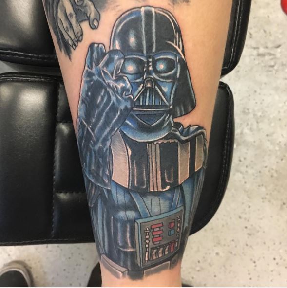 Diseño de tatuajes de colores de Star Wars