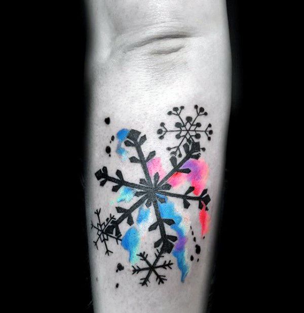 Tatuaje tribal del copo de nieve (3)