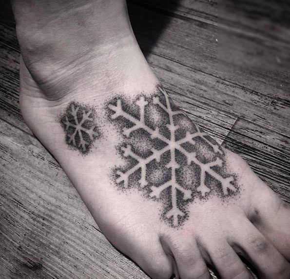 Tatuaje tribal del copo de nieve (10)