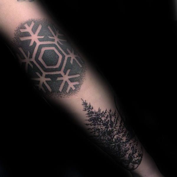 Tatuaje tribal del copo de nieve (9)