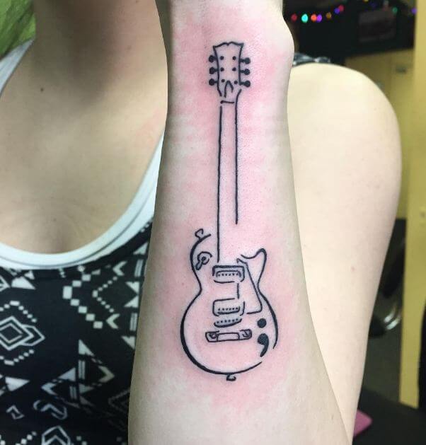 Tatuaje De Música Punto Y Coma