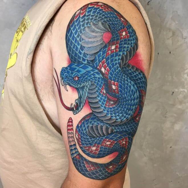 Tatuaje De Serpiente De Sonajero