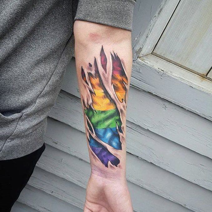Diseños de tatuajes de arcoíris (51)