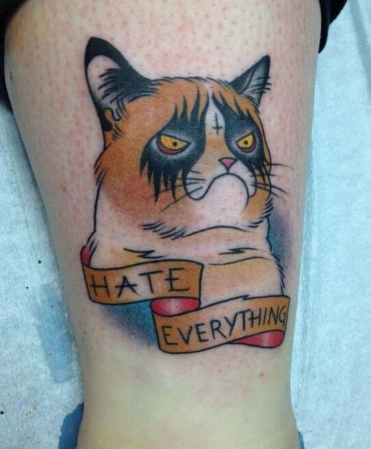 Tatuajes Divertidos De Gato