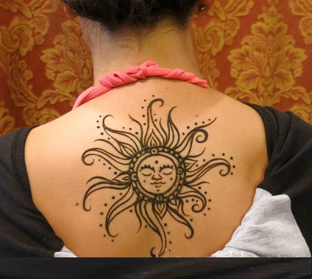Tatuaje De Henna Sol