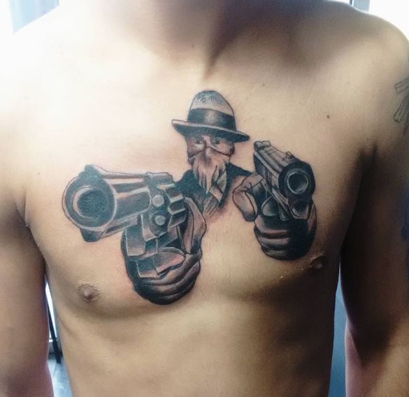 Increíble diseño de tatuajes de gangsta para hombres