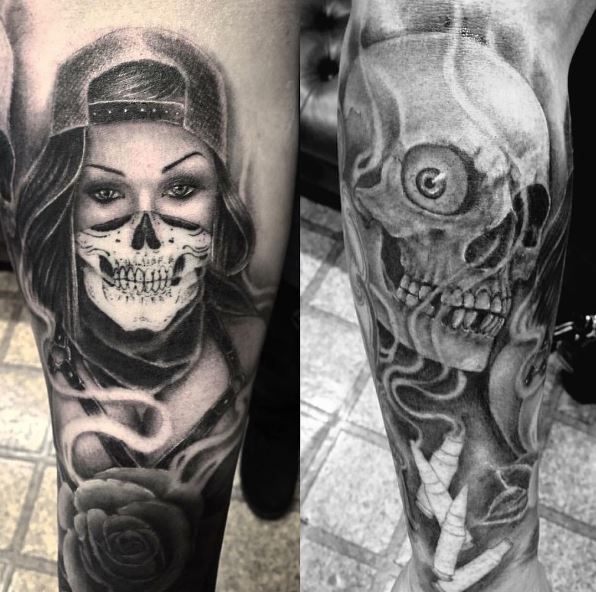 Diseño e ideas de tatuajes de gangsta falsos
