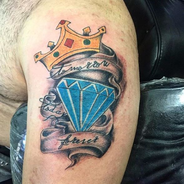 Diseño e ideas de tatuajes de rey y diamante