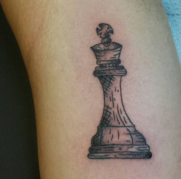 Fantástico diseño de tatuajes de rey de ajedrez