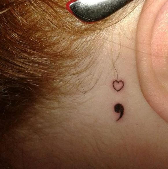 Tatuajes De Corazón Con Punto Y Coma