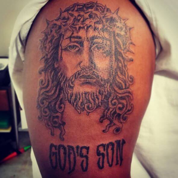 Diseño e ideas de tatuajes de Jesús glamoroso