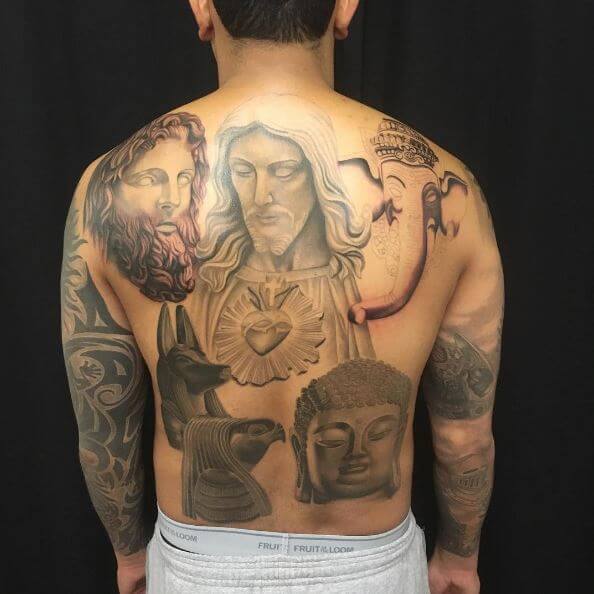 Tatuajes De Jesús En La Espalda