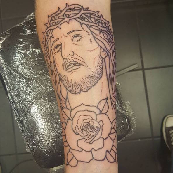 Diseño e ideas de tatuajes de Jesús simple
