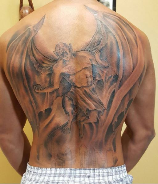 Diseño de tatuajes de diablo en la espalda completa Adn Ideas