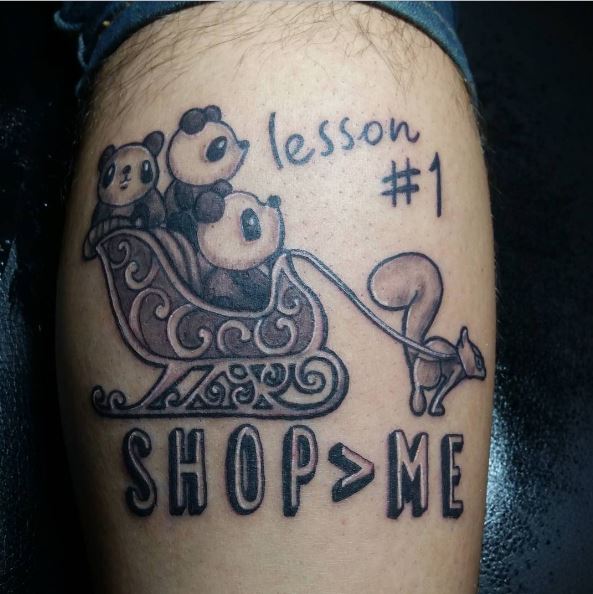Diseños e ideas de tatuajes de panda de la pequeña tienda para hombres