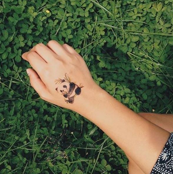 Diseño de tatuajes de panda para niñas