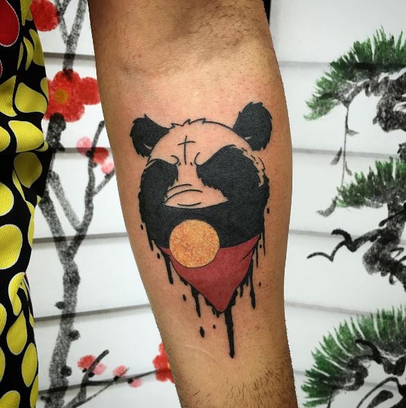 Diseño e ideas del tatuaje de la panda del color del agua