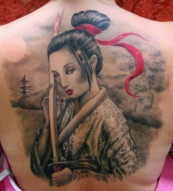 Tatuaje Geisha Samurai