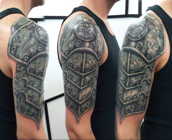 Tatuaje Samurai De Armadura De Hombro