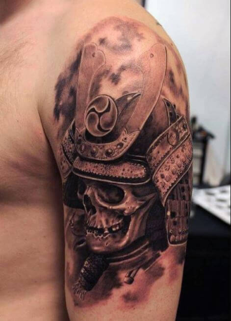 Tatuaje De Samurai De Calavera