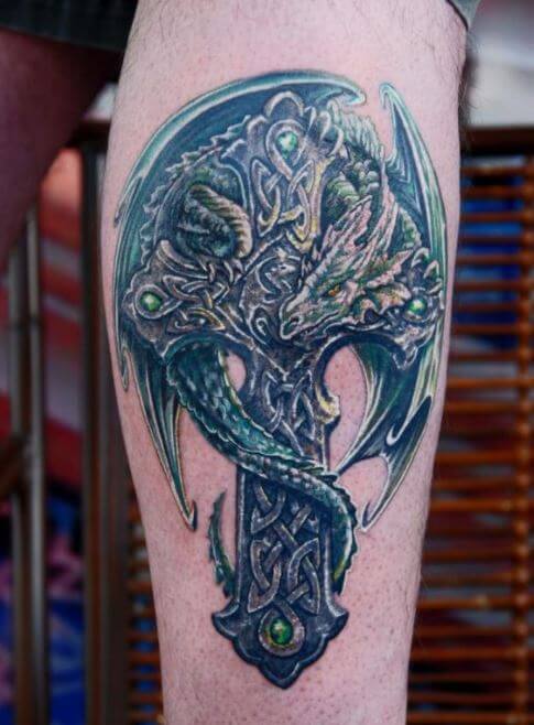 Tatuajes De Cruz Celta Y Dragones
