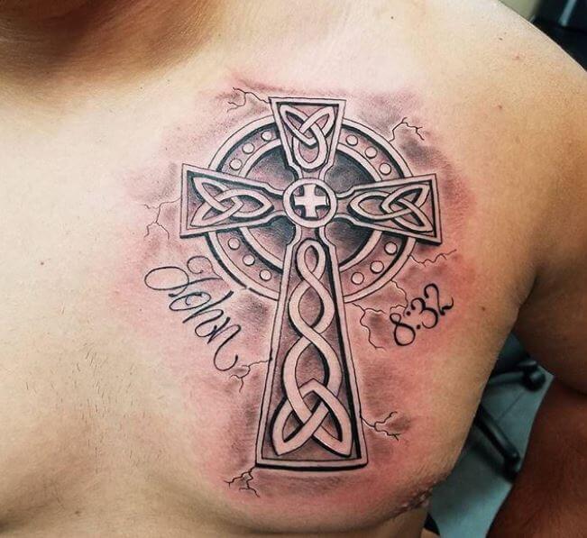 Diseños de tatuajes de cruz celta para hombres