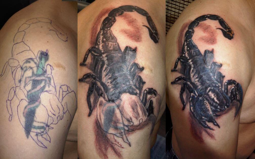Tatuaje de escorpión para cubrir